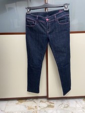 Pantaloni Jeans Ja Blu E Rosa Vita Bassa A Sigaretta Taglia 31