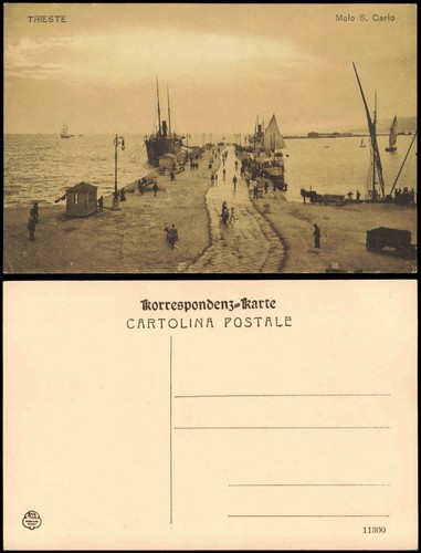 Cartolina trieste molo - cartolina,
