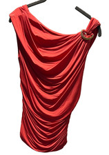 Top da festa arancione Roberto Cavalli increspato taglia 40