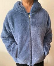  Giubbotto In pelliccia sintetica azzurro TG M