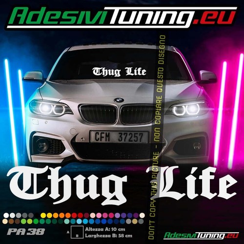 Adesivo thug life parabrezza - adesivo, (parabrezza
