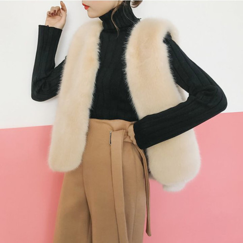 Gilet donna caldo pelliccia