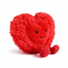 Peluche cuore rosso simpatico
