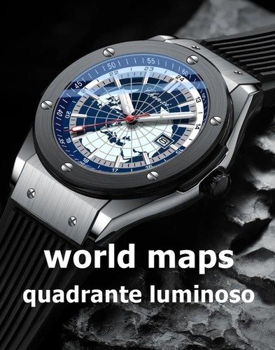 Orologio uomo world time acqua - world,