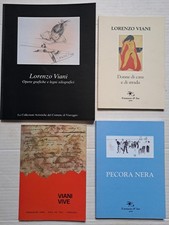 LORENZO VIANI lotto 4 volumi cataloghi mostre opere grafiche Viareggio Versilia