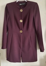 Blazer donna lungo bordeaux