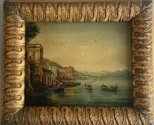 Quadro olio tavola napoli - quadro,