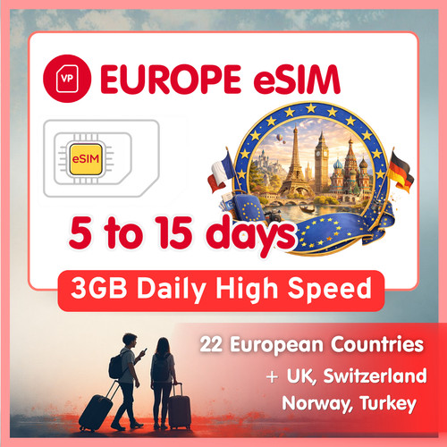 Europe esim travel sim 3gb - travel,
