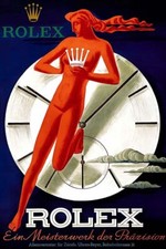 Poster Manifesto Locandina Pubblicitaria Stampa Vintage Orologi Svizzeri Rolex