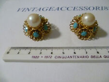 ORECCHINI CLIPS VINTAGE TEATRO COSTUME REGINA VENEZIA DIAMETRO 3 CM ALTEZZA 2 CM