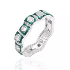 Anello polki diamante - diamante, smalto