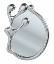 kare specchio folletto in alluminio invecchiato