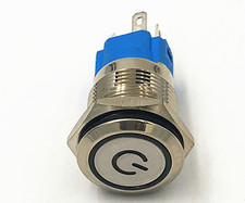 Segnale di alimentazione / 16mm 12-24V SelfLock / Pulsante interruttore a sca...