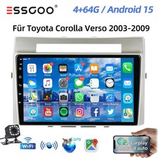 Autoradio per Toyota Corolla Verso 2003-2009 Android15 Carplay GPS NAVI WIFI Kam