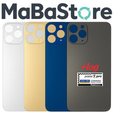 BACK COVER SCOCCA POSTERIORE VETRO PER APPLE IPHONE 12 PRO BIADESIVO 3M BIG HOLE