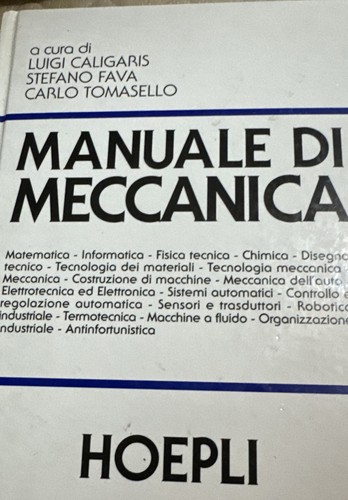Manuale meccanica hoepli - manuale,