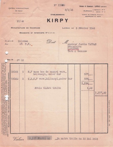 Layrac fabricant kirpy 1926 - 47,