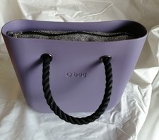 O bag MINI - Borsa Nuova Originale O bag col. VIOLA Int. GRIGIO Manici CORDA