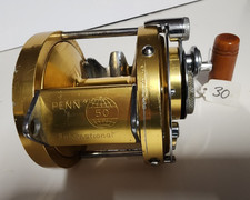 PENN INTERNATIONAL 50 MULINELLO PESCA D'ALTURA 1 VELOCITÀ LEVA ACQUA SALATA TRASCINAMENTO