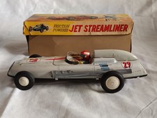 anni '50 JET STREAMLINER Racer Car Tin Toys Friction Powered space Japan + Box