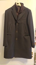 cappotto lana uomo Domenico tagliente 46/48 elegante scuro invernale con gilet 