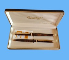 Set Penne Columbus Lacca Cinese Marrone Vintage Elegante