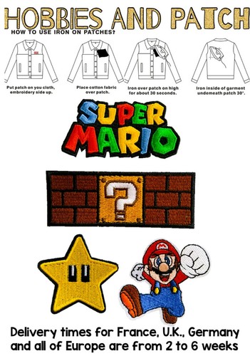 Set patch super mario logo - patch,