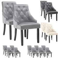 Sedia sala da pranzo effetto velluto cucina trapuntata poltrona ufficio legno 