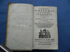 SIDRONII HOSSCHIJ-ELEGIARUM+BECANI-IDYLLIA ET ELEGIAE+JACOBI WALLIJ-HEROICORUM