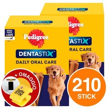Pedigree Dentastix Large per l'igiene orale del cane - 2 Confezioni da 105 Stick