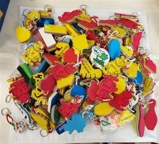 STOCK 150 pezzi portachiavi in gomma eva vintage! Pezzi unici!!!!!!