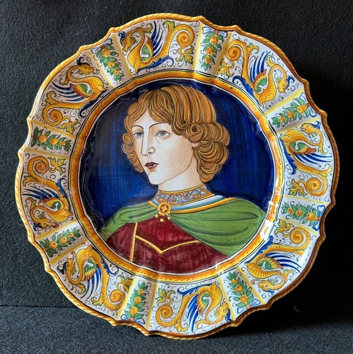 Piatto pompa ceramica maiolica - piatto,
