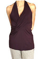 Maglietta scollo all'americana viola Sisley - Woman purple top halterneck Sisley