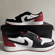  Nike Air Jordan 1 Retro Low OG punta nera UK8,5 EUR43 Royal Bred Chicago