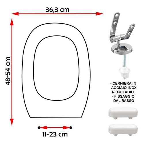 Sedile copriwater compatibile - sedile,