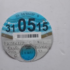 2015 May Old Tax Disc (Volvo