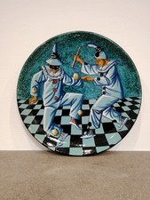 Raro Piatto MENGARONI Pesaro Maiolica ceramica Dipinta a Mano Vintage Collezione