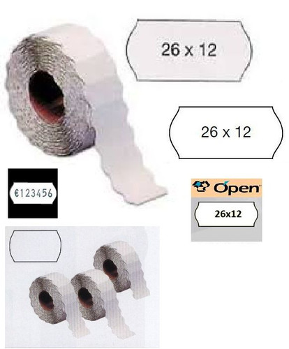 Rotoli etichette onda 26x12 - 32,