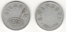 GETTONE BILANCE AVI A. VANDONI MILANO -ITALY BALANCE TOKEN MILAN