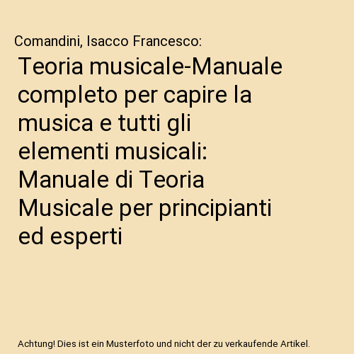 Teoria musicale manuale - teoria, musicale-manuale