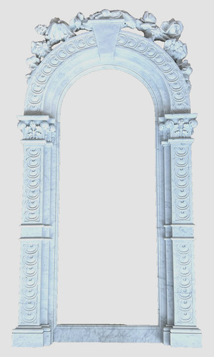 Portale antico marmo bianco - portale,