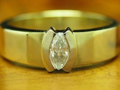 9kt 375 oro giallo - giallo, anello