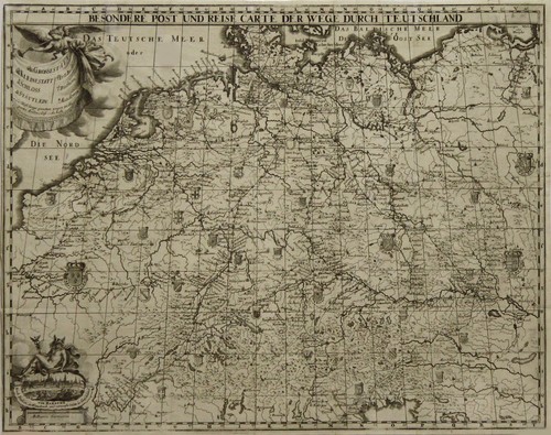 Germania post reisekarte - post-,