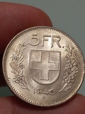 Svizzera 5 Franchi Francs 1940