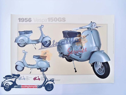 Poster vintage vespa 150 - poster, gs