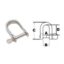 GRILLO TRANCIATO INOX D 4 MM H 24 ROTTURA 700 KG ACCESSORI FERRAMENTA NAUTICA