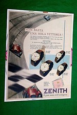 GAMMA OROLOGI ZENITH pubblicità d'epoca su cartoncino 