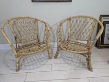 Coppia poltrone bambù vimini