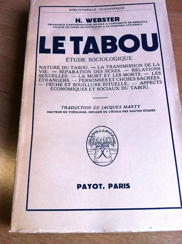 1952 webster le tabou - h.,