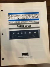 SANSUI AU-505 AU505 Manuale di